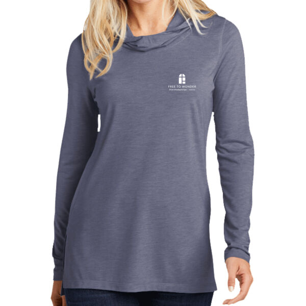 First Presbyterian  - Women's PosiCharge ® Tri Blend Wicking Long Sleeve Hoodie Thumbnail